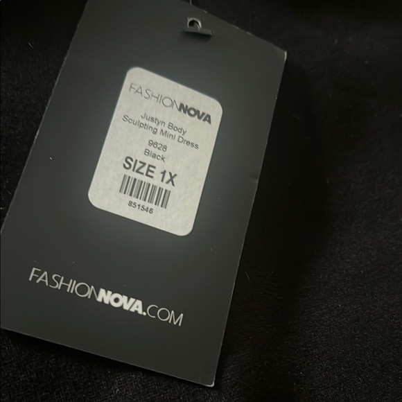 Fashion Nova Black Ribbed V-Neck Mini Dress - Picture 4 of 5